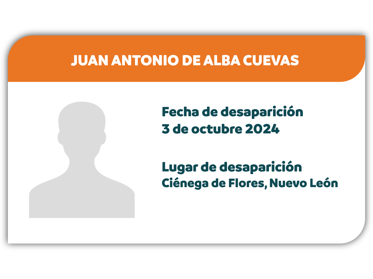 Desaparecido: JUAN ANTONIO DE ALBA CUEVAS