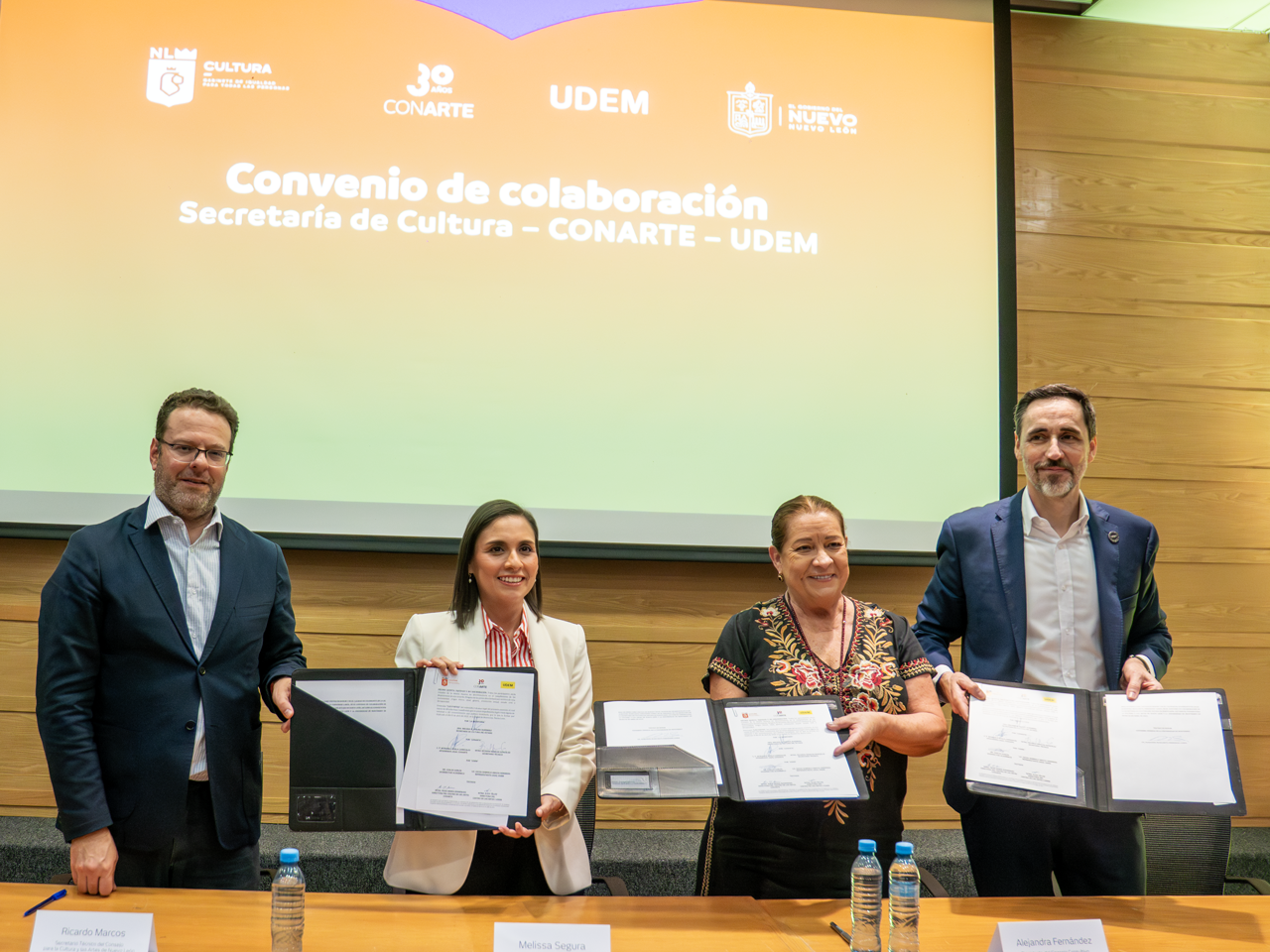 Firman convenio de colaboración SCNL, CONARTE y UDEM para impulsar el arte y la cultura