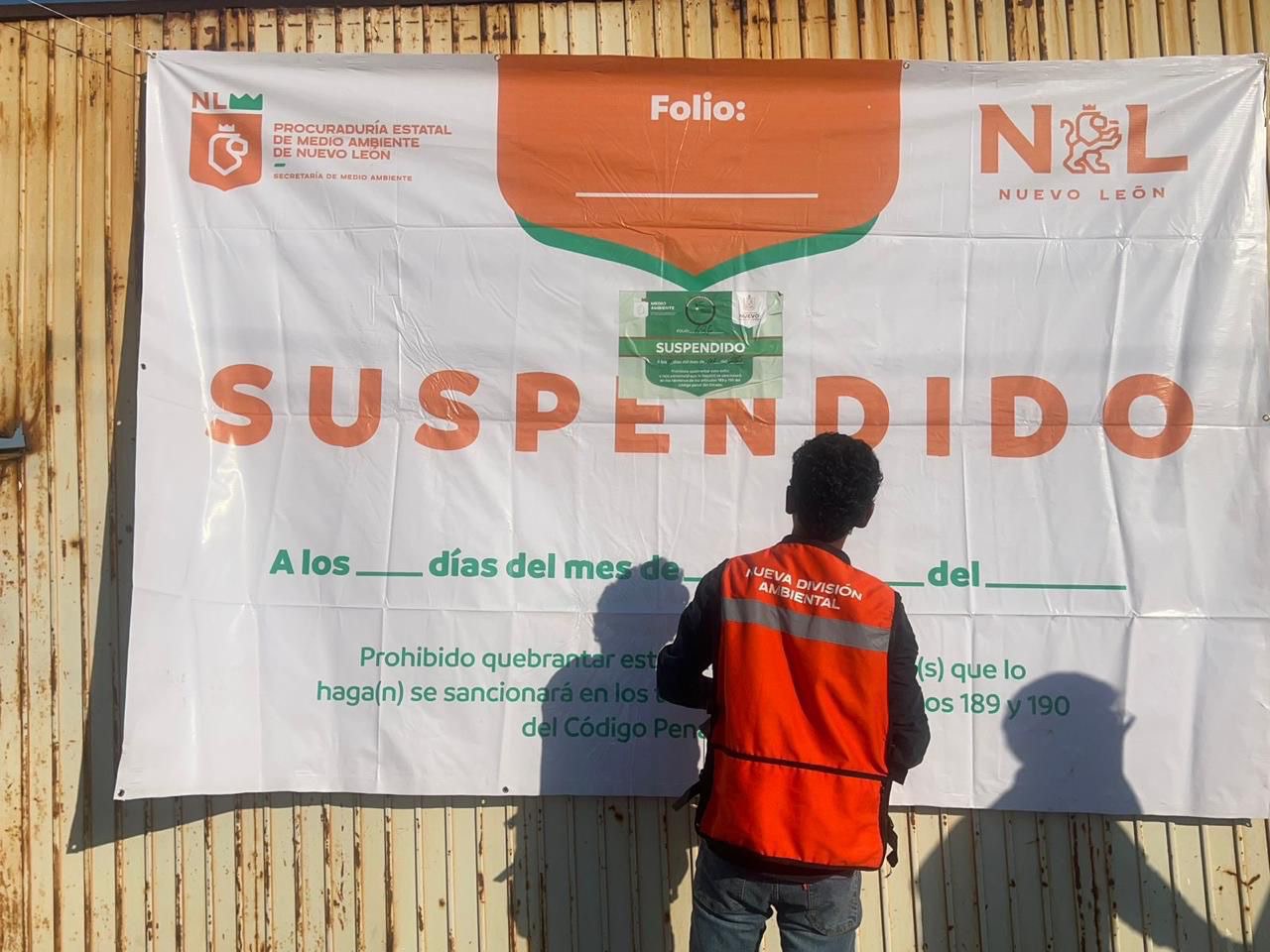 Inspecciona División Ambiental Parque Industrial Mitras y aplica suspensiones