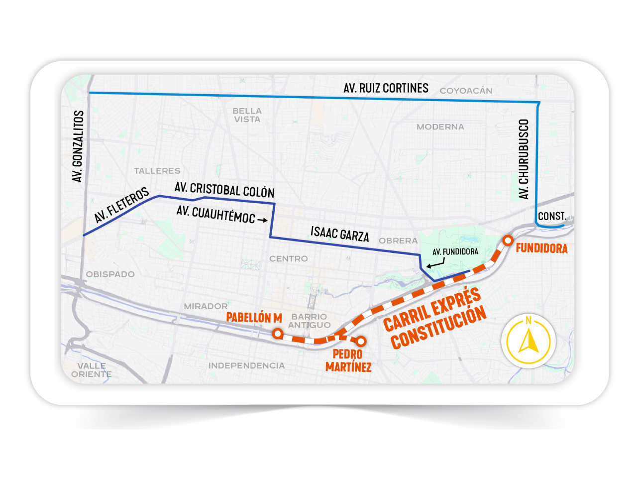 Vías alternas Zona Poniente
