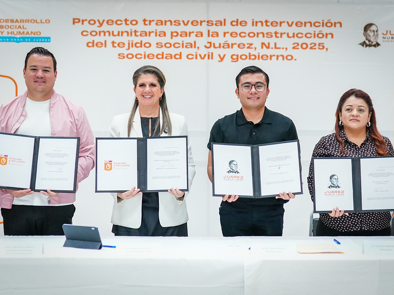 Firman Igualdad e Inclusión y Municipio de Juárez carta de intención para impulsar la inversión social