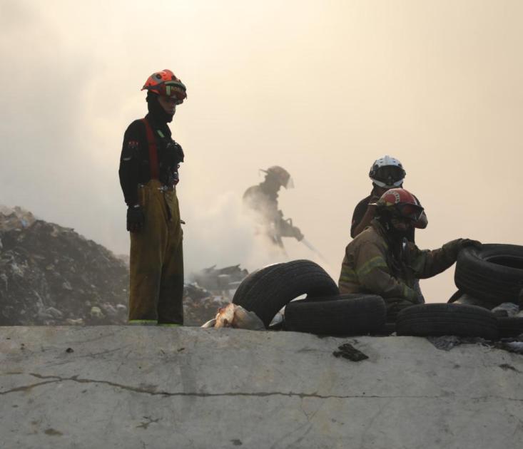 Sofocan incendio en estación de transferencia, en Guadalupe
