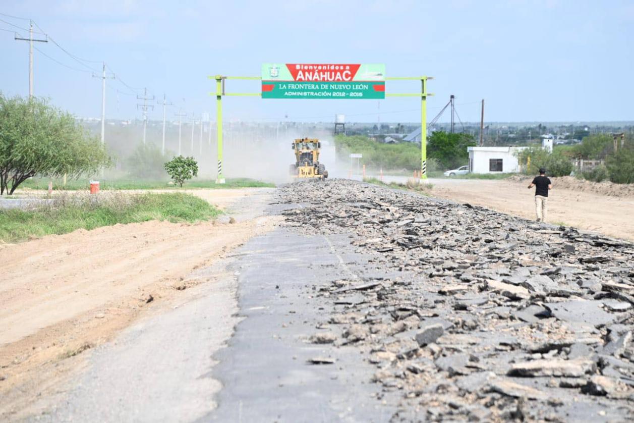 Anuncian trabajos de rehabilitación en Carretera Monterrey – Colombia, en Anáhuac