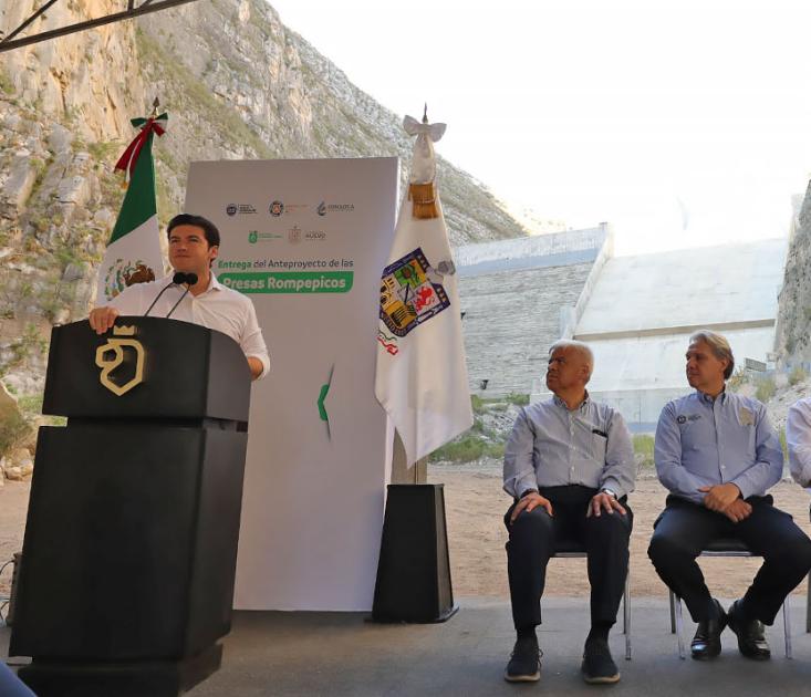 Anuncia Gobernador Samuel García construcción de nuevas presas rompepicos en la Huasteca