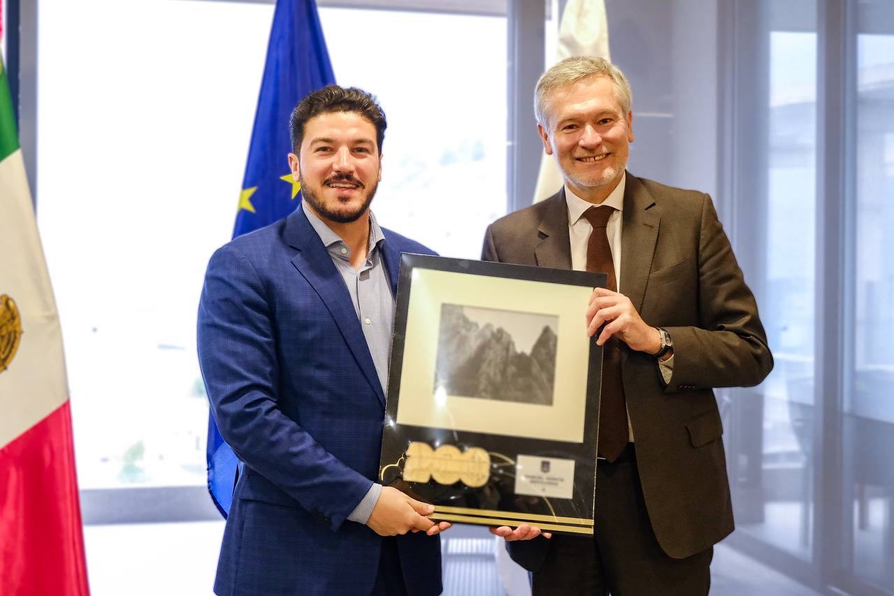 Sostiene encuentro Samuel García con embajador de la Unión Europea en México