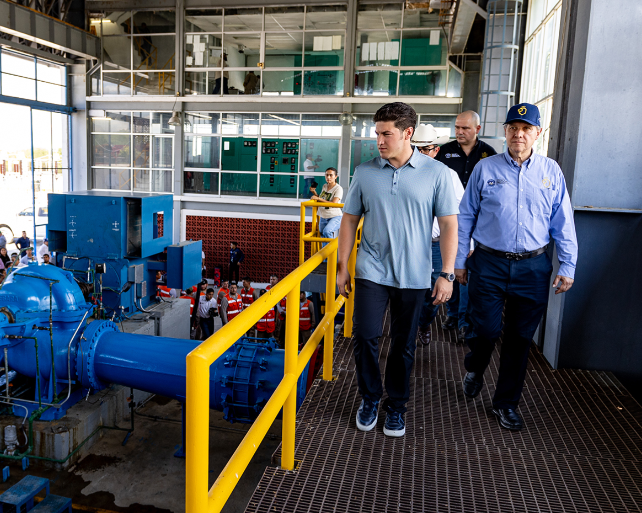 Reactiva Gobernador Acueducto Linares-Monterrey y Supervisa Presa Libertad