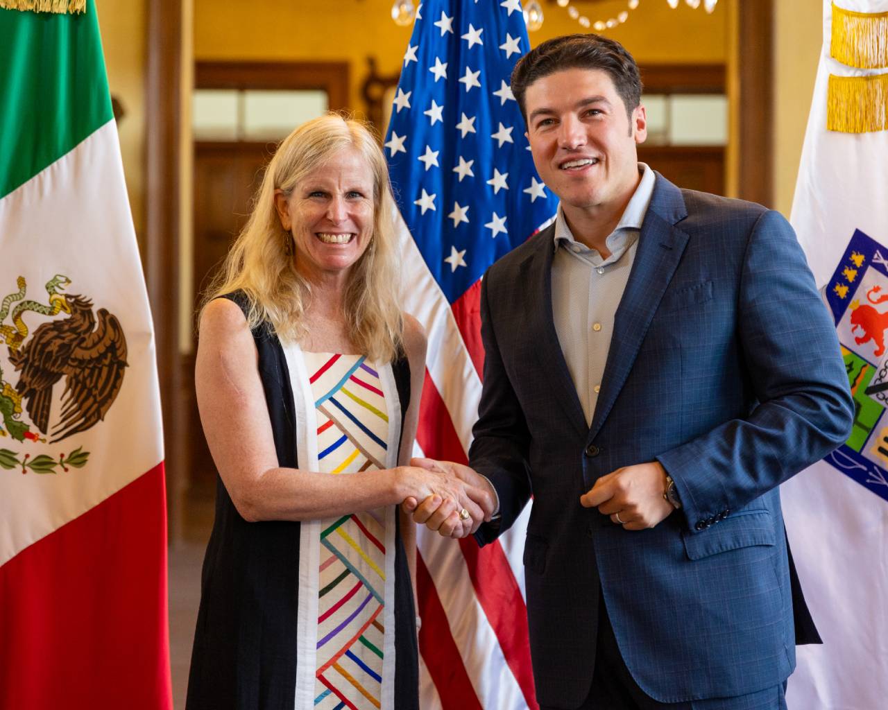 Recibe Gobernador a nueva Cónsul de los Estados Unidos en Monterrey